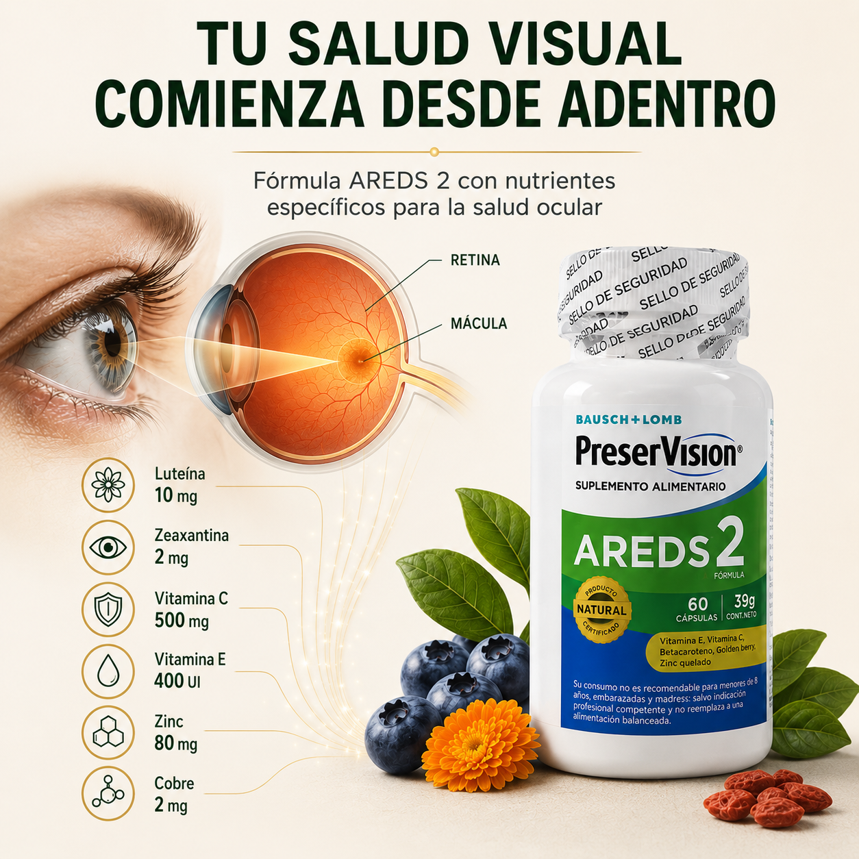 PreserVision AREDS 2® | Nutrición Avanzada para el Cuidado Visual
